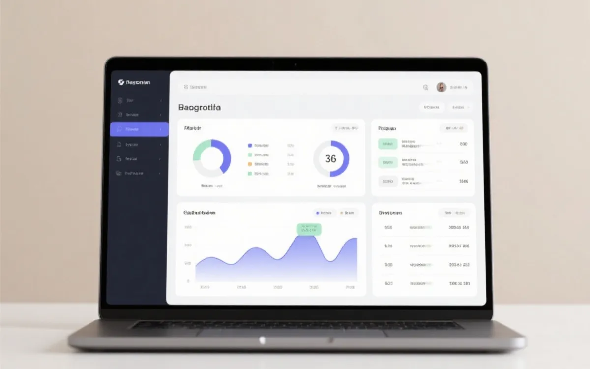 数据面板与趋势图表展示示意图